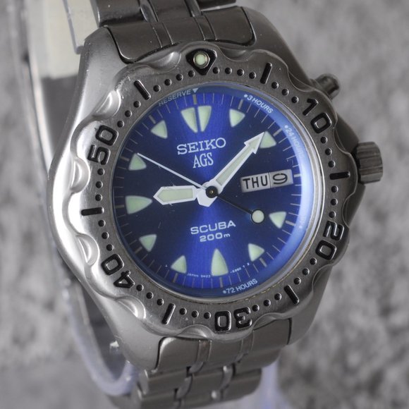 Seiko Kinetic Scuba Divers, 5M23 6B40, SBBW015, AGS, Refurbished, J49 - Picture 4 of 10